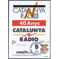 España 2023 Tarjeta 40 Anys Catalunya Radio matasello especial España 2023 Tarjeta 40 Anys Catalunya Radio matasello especial