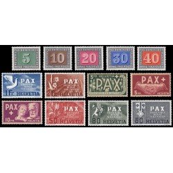 Suiza Switzerland 405/17 1945 Serie de la Paz PAX MNH Suiza Switzerland 405/17 1945 Serie de la Paz PAX MNH