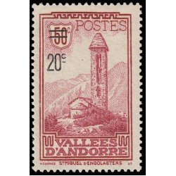 Andorra Francesa 46 1935 Sellos de 1923/33 sobrecargados Paisajes MH Andorra Francesa 46 1935 Sellos de 1923/33 sobrecargados Paisajes MH
