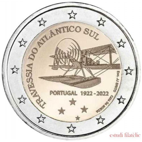 Portugal 2022 2 € euros conmemorativos Travesía Atlántico