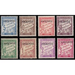 Andorra Francesa Tasas 1/8 1931/32 Sellos Tasa de Francia MNH Andorra Francesa Tasas 1/8 1931/32 Sellos Tasa de Francia MNH