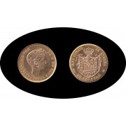 España Spain Alfonso XIII 20 ptas 1896 *62 Reacuñación Tirada: 12000 oro gold au