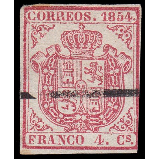 España Spain Barrados 33 1854 Escudo de España España Spain Barrados 33 1854 Escudo de España