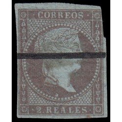 España Spain Barrados 42 1855 2 Reales Isabel II España Spain Barrados 42 1855 2 Reales Isabel II
