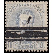 España Spain Barrados 121 1872-73 10 ctvs Comunicaciones 