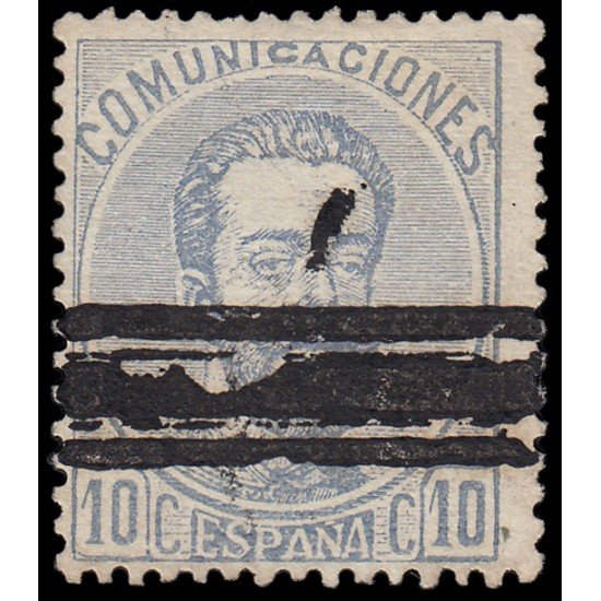 España Spain Barrados 121 1872-73 10 ctvs Comunicaciones España Spain Barrados 121 1872-73 10 ctvs Comunicaciones