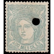 España Spain Telégrafos 110T 1870 Efigie Alegoría de España MH