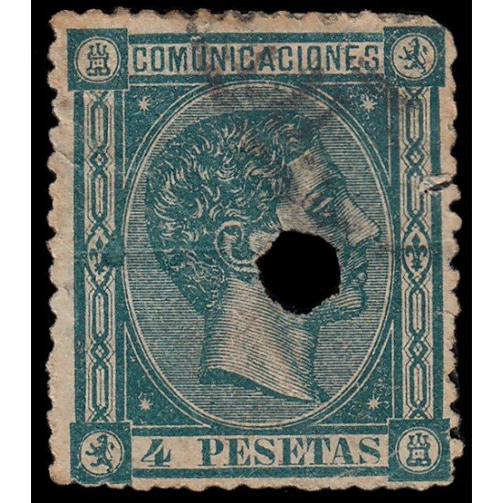 España Spain Telégrafos 170T 1875 Usado España Spain Telégrafos 170T 1875 Usado