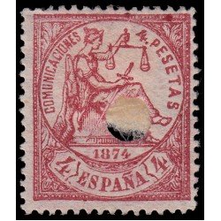 España Spain Telégrafos 151T 1874 Comunicaciones MH España Spain Telégrafos 151T 1874 Comunicaciones MH