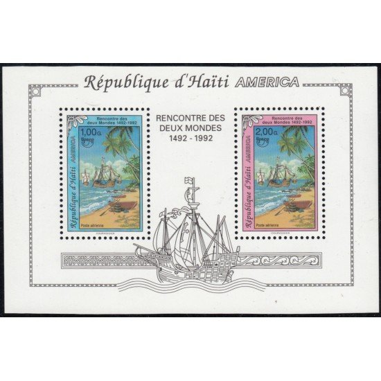 Haití HB 51 Upaep 1992 Descubrimineto de América MNH Haití HB 51 Upaep 1992 Descubrimineto de América MNH
