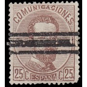 España Spain Barrados 124 1872-73 Reinado de Amadeo I