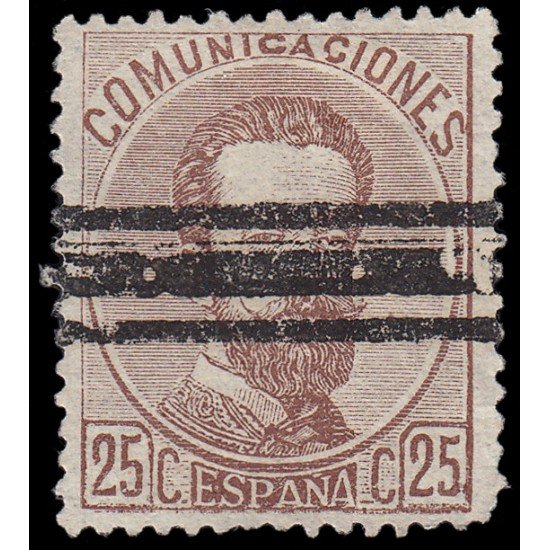 España Spain Barrados 124 1872-73 Reinado de Amadeo I