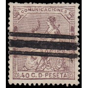 España Spain Barrados 136 1873 Alegoría Comunicaciones 