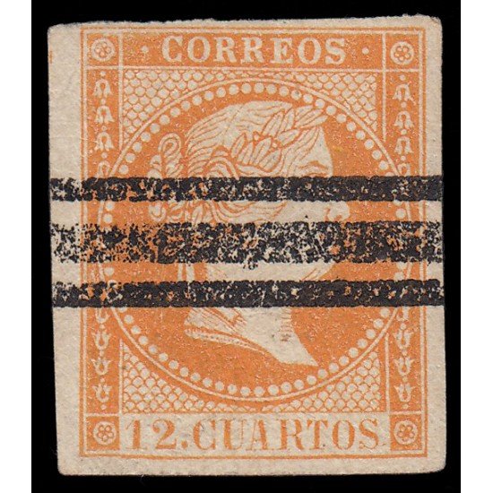 España Spain Barrados NE1S 1856-59 Isabel II España Spain Barrados NE1S 1856-59 Isabel II