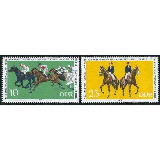 DEP2/FAU3/S Alemania Oriental DDR Nº 2113/14 1979 XXXº Congres. inter. de ganadería equina Lujo DEP2/FAU3/S Alemania Oriental DDR Nº 2113/14 1979 XXXº Congres. inter. de ganadería equina Lujo