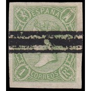 España Spain Barrados 72 1865 Isabel II