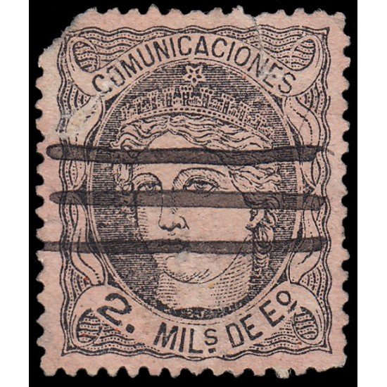 España Spain Barrados 103 1870 Alegoría Comunicaciones
