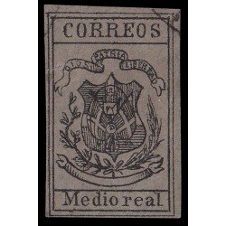 Rep. Dominicana 16 1870-74 Escudo Negro sobre color Usado Rep. Dominicana 16 1870-74 Escudo Negro sobre color Usado