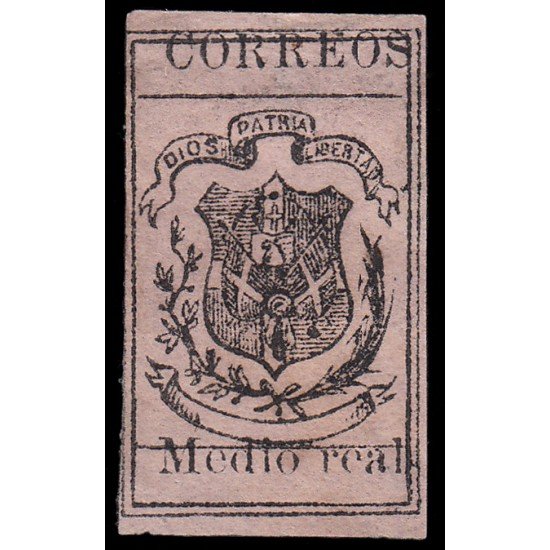 Rep. Dominicana 16 1870-74 Escudo Negro sobre color MH Rep. Dominicana 16 1870-74 Escudo Negro sobre color MH