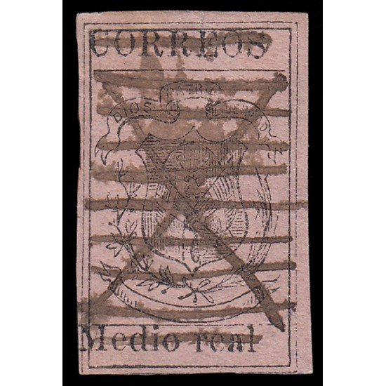 Rep. Dominicana 16 1870-74 Escudo Negro sobre color Usado Rep. Dominicana 16 1870-74 Escudo Negro sobre color Usado