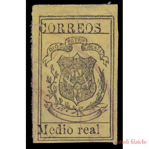 Rep. Dominicana 18 1870-74 Escudo Papel normal  Usados