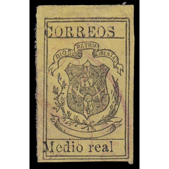 Rep. Dominicana 18 1870-74 Escudo Papel normal Usados Rep. Dominicana 18 1870-74 Escudo Papel normal Usados