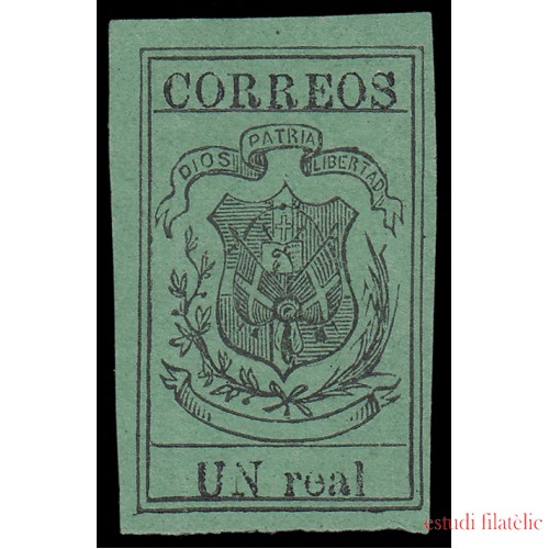 Rep. Dominicana 19 1870-74 Escudo Papel normal  