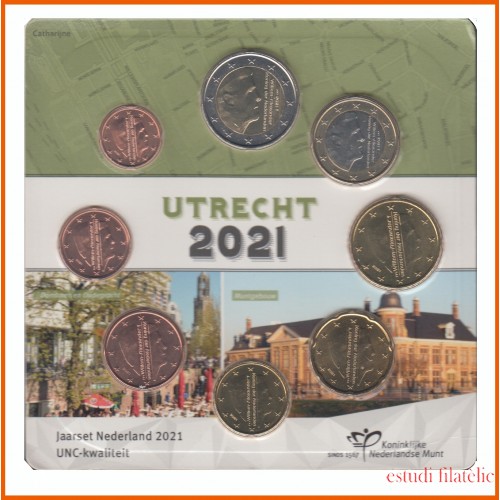 Holanda 2021 Cartera Oficial Monedas € euros Blister Utrecht