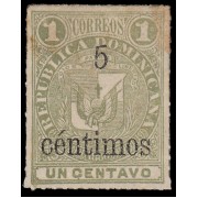 Rep. Dominicana 43a 1883 Sellos de 1880 con sobrecarga MH