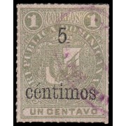 Rep. Dominicana 43a 1883 Sellos de 1880 con sobrecarga Usados