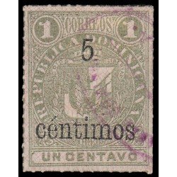 Rep. Dominicana 43a 1883 Sellos de 1880 con sobrecarga Usados Rep. Dominicana 43a 1883 Sellos de 1880 con sobrecarga Usados