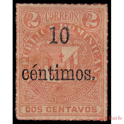 Rep. Dominicana 44 1883 Sellos de 1880 con sobrecarga MH