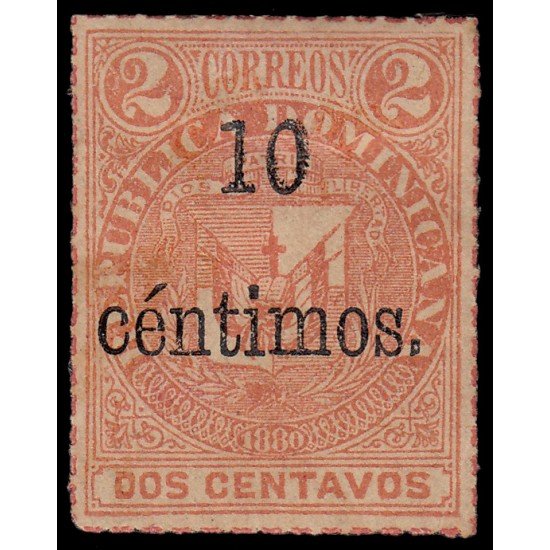 Rep. Dominicana 44 1883 Sellos de 1880 con sobrecarga MH Rep. Dominicana 44 1883 Sellos de 1880 con sobrecarga MH