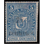 Rep. Dominicana 45 1883 Sellos de 1880 con sobrecarga MH