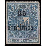 Rep. Dominicana 45a 1883 Sellos de 1880 con sobrecarga Usados
