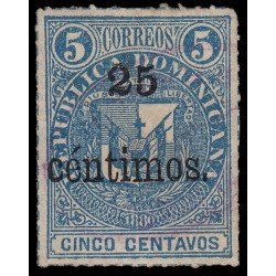 Rep. Dominicana 45a 1883 Sellos de 1880 con sobrecarga Usados Rep. Dominicana 45a 1883 Sellos de 1880 con sobrecarga Usados