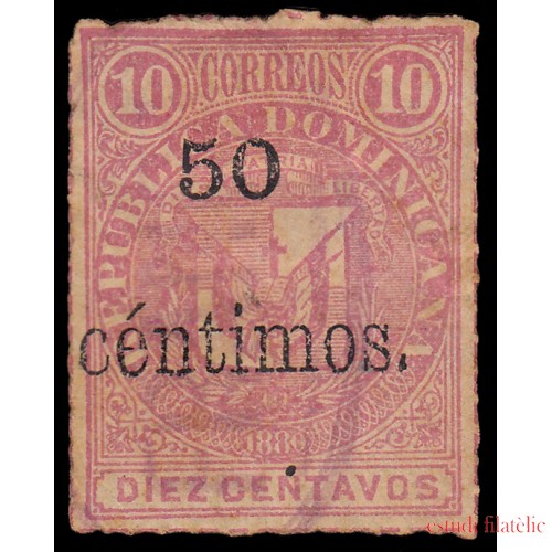 Rep. Dominicana 46 1883 Sellos de 1880 con sobrecarga Usados
