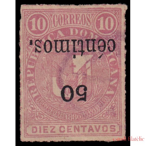 Rep. Dominicana 46c 1883 Sellos de 1880 con sobrecarga Usado