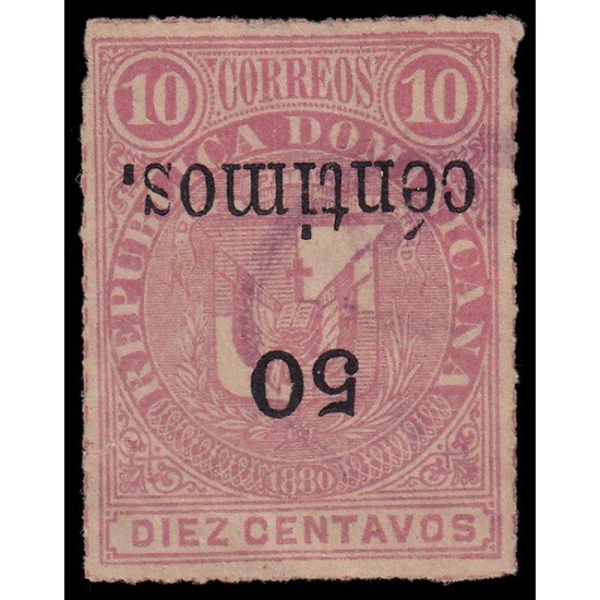 Rep. Dominicana 46c 1883 Sellos de 1880 con sobrecarga Usado Rep. Dominicana 46c 1883 Sellos de 1880 con sobrecarga Usado