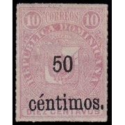 Rep. Dominicana 46a 1883 Sellos de 1880 con sobrecarga MH