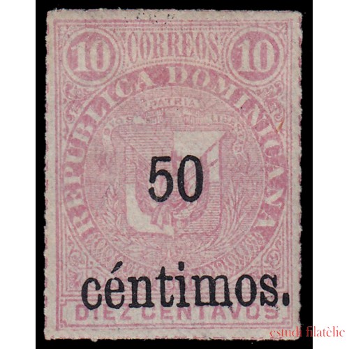 Rep. Dominicana 46a 1883 Sellos de 1880 con sobrecarga MH