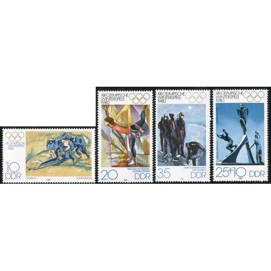 DEP2/S Alemania Oriental DDR Nº 2141/44 1980 JJOO de invierno en Lake Placid Lujo DEP2/S Alemania Oriental DDR Nº 2141/44 1980 JJOO de invierno en Lake Placid Lujo