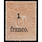Rep. Dominicana 47 1883 Sellos de 1880 con sobrecarga MH
