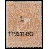 Rep. Dominicana 47b 1883 Sellos de 1880 con sobrecarga MH