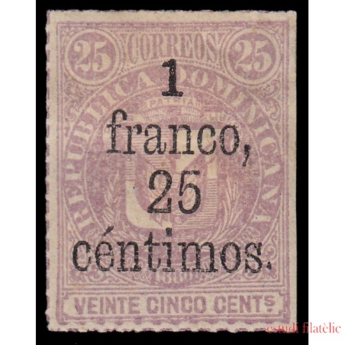 Rep. Dominicana 48 1883 Sellos de 1880 con sobrecarga MH