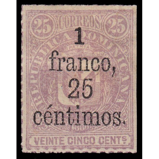 Rep. Dominicana 48 1883 Sellos de 1880 con sobrecarga MH Rep. Dominicana 48 1883 Sellos de 1880 con sobrecarga MH