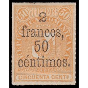 Rep. Dominicana 49 1883 Sellos de 1880 con sobrecarga MH