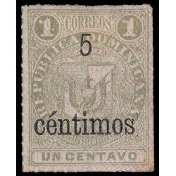 Rep. Dominicana 52a 1883 Sellos de 1881 con sobrecarga y con marco MH Rep. Dominicana 52a 1883 Sellos de 1881 con sobrecarga y con marco MH