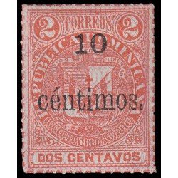 Rep. Dominicana 53a 1883 Sellos de 1881 con sobrecarga y con marco MH Rep. Dominicana 53a 1883 Sellos de 1881 con sobrecarga y con marco MH