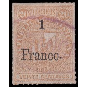 Rep. Dominicana 56a 1883 Sellos de 1881 con sobrecarga y con marco Usados